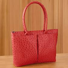 Load image into Gallery viewer, 2 Pocket Ostrich Tote