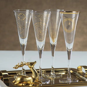 Celebration Champagne Flutes Two Pair