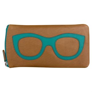 Genuine Leather Eyeglass/Sunglass Case w/ Zipper