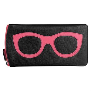 Genuine Leather Eyeglass/Sunglass Case w/ Zipper