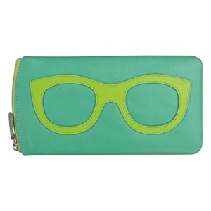 Genuine Leather Eyeglass/Sunglass Case w/ Zipper