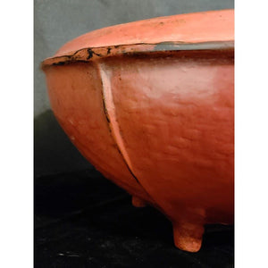 Antique Burmese Red Lacquer Rattan Bowl